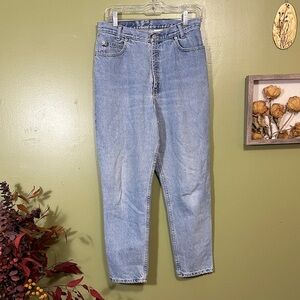 Vintage Classic Light Blue Denim Dungaree Jeans size 10P